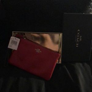 Brand new with box red coach wristlet